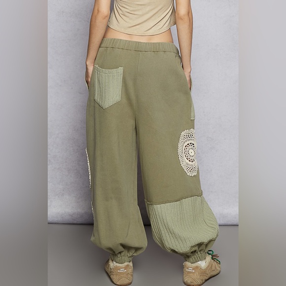 🌸 POL “ Sunbeam “ Cotton Joggers | Matcha - Picture 3 of 6